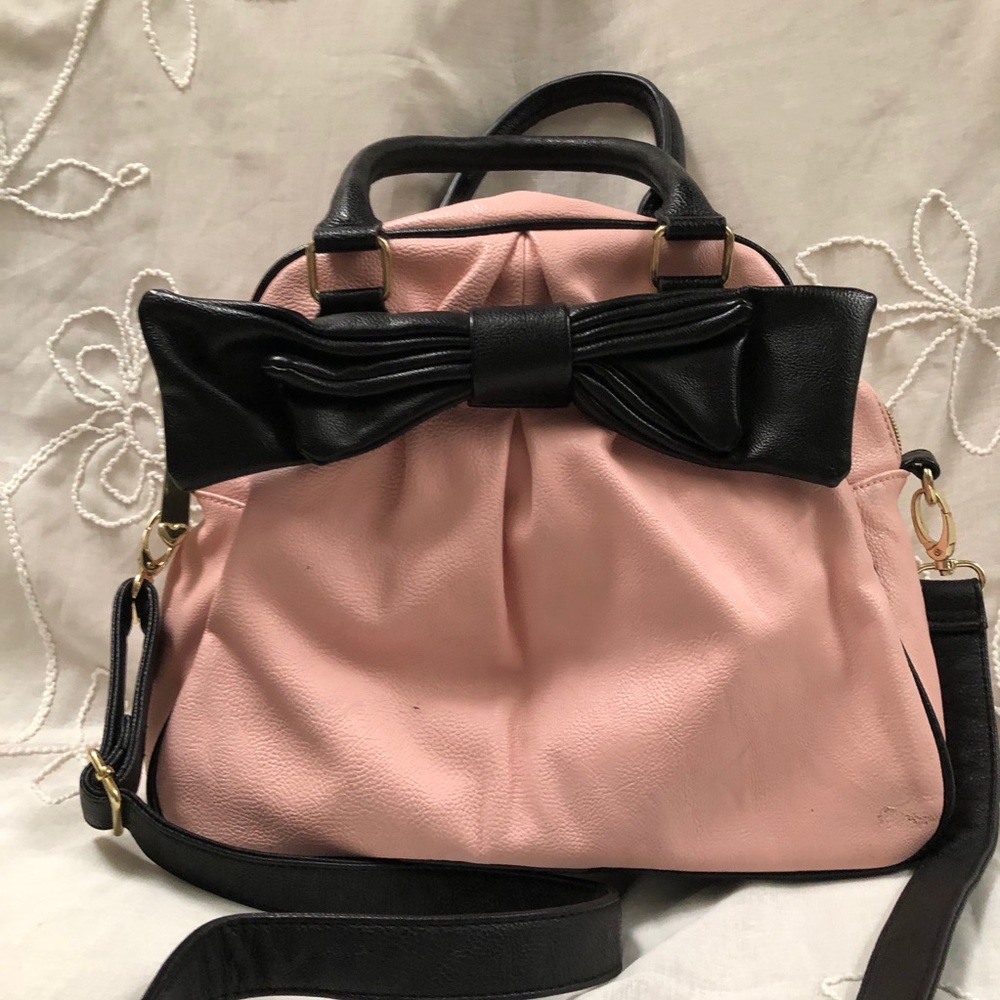 Betsey Johnson Pink and Black bag